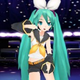 Miku with Rin's costume - Project DIVA